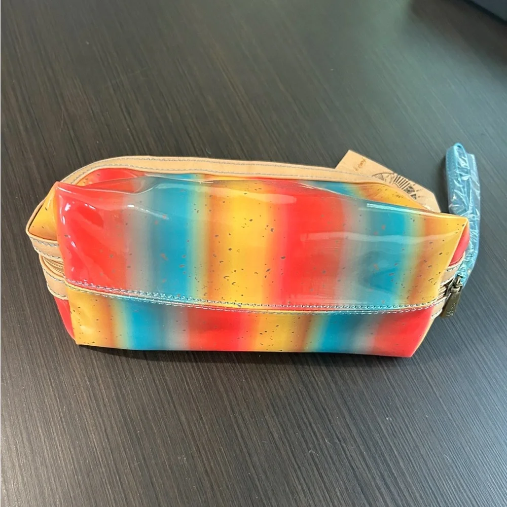 NWT Catchfly Dome Multi Colored Make Up‎ Bag Storage Case Cosmetic Bag